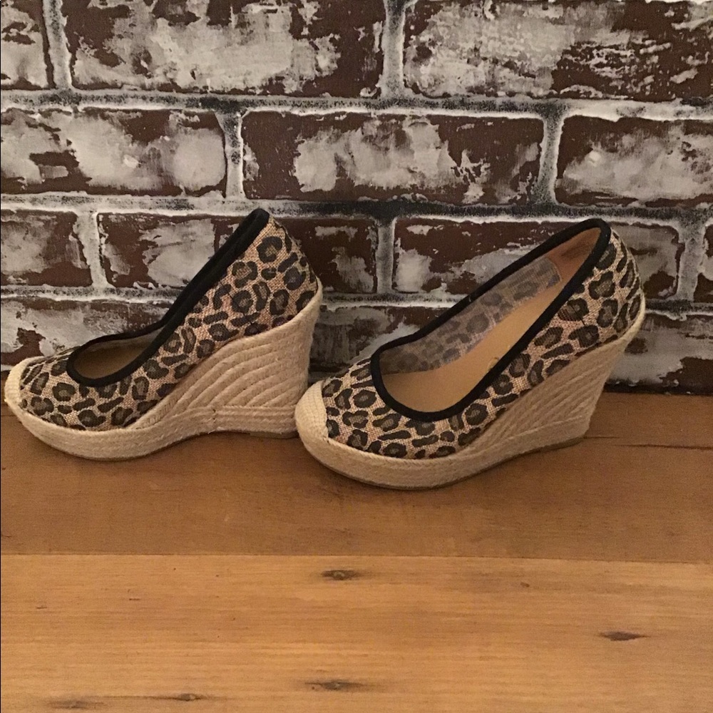 *2/$15* Cheetah Print Espadrille Wedge